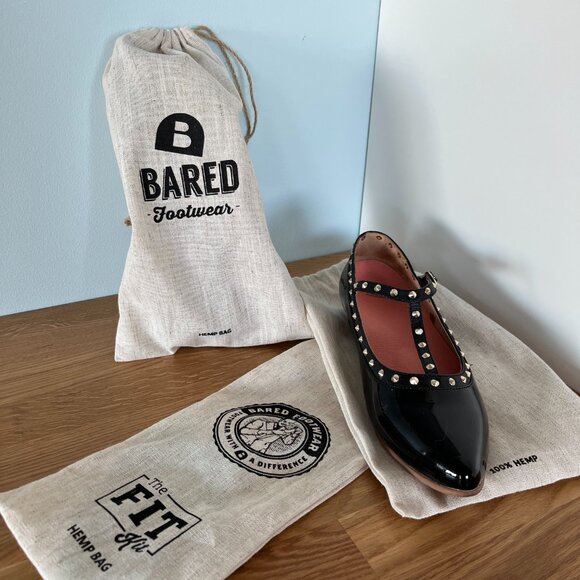 Studded Patent Leather Flats - Picture 4 of 9